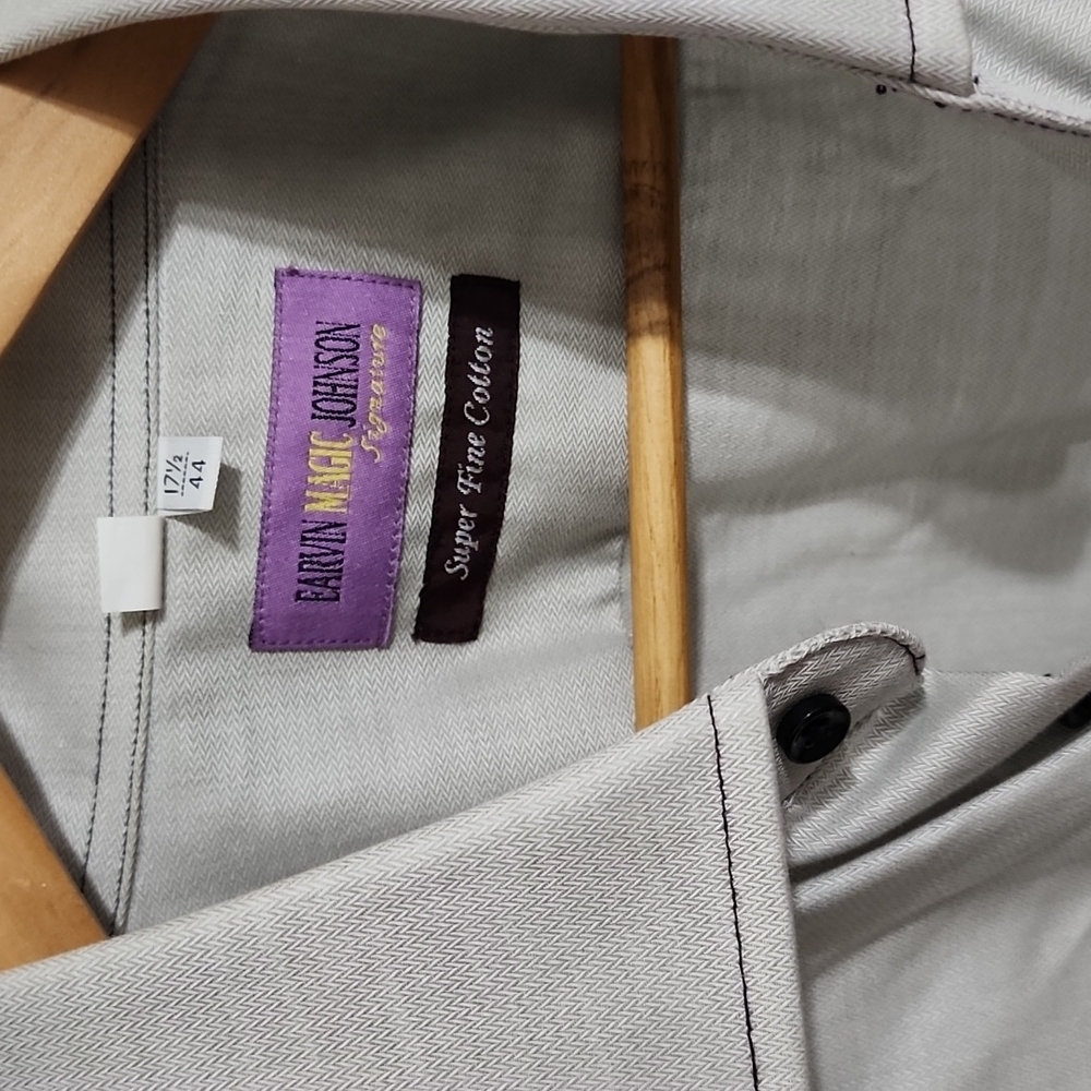 Men Dress shirt Gray size 17 1/2 (44)